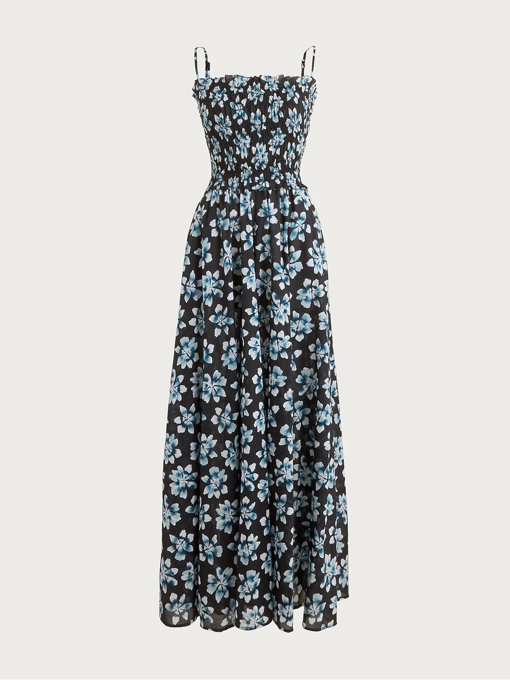NWT J Crew Smocked Maxi Dress in Cotton Voile Floral Print - M